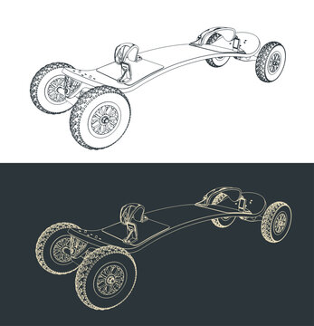 Mountainboard illustrations