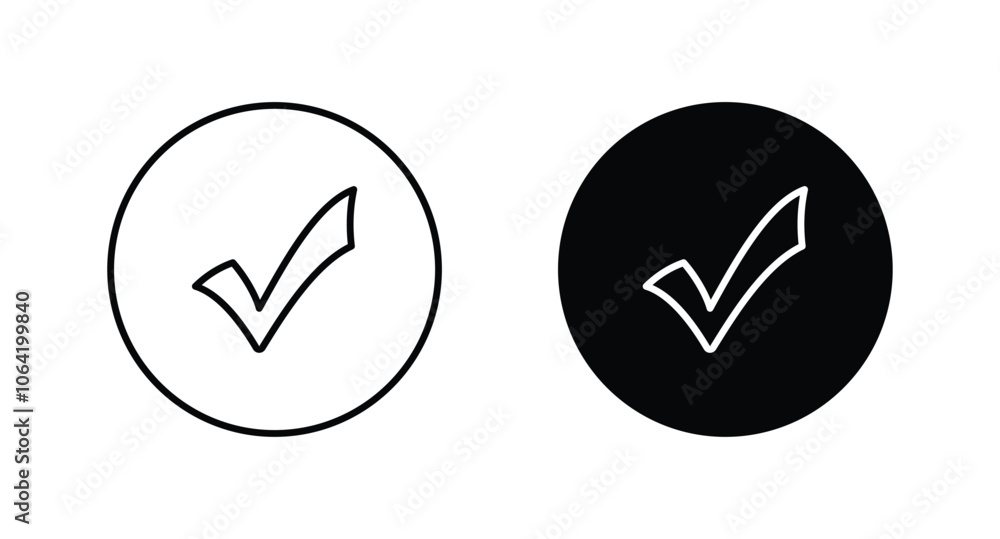 Poster checkmark icon. checkmark vector set. approved symbol vector.