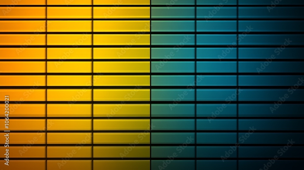 Poster abstract yellow and teal grid pattern background