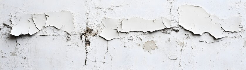 Fototapeta premium Close-up of Peeling White Paint on a Wall