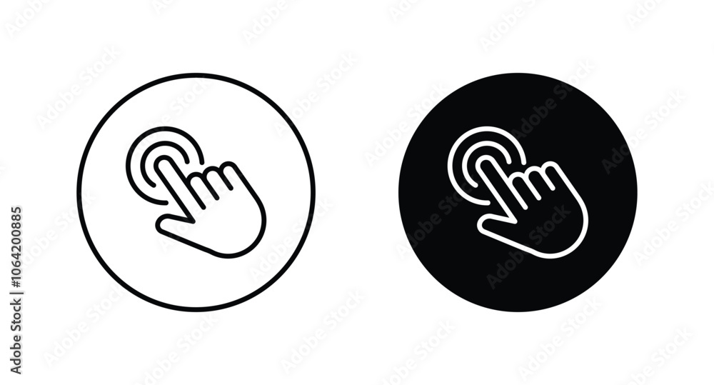 Poster hand pointer icons. pointer click icon vector