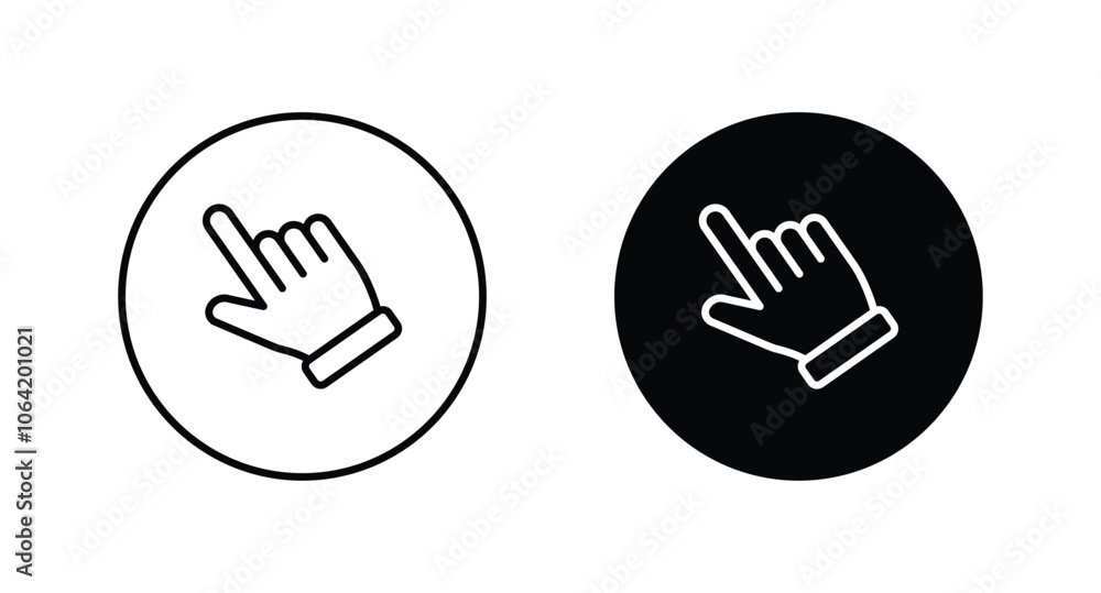 Poster hand pointer icons. pointer click icon vector