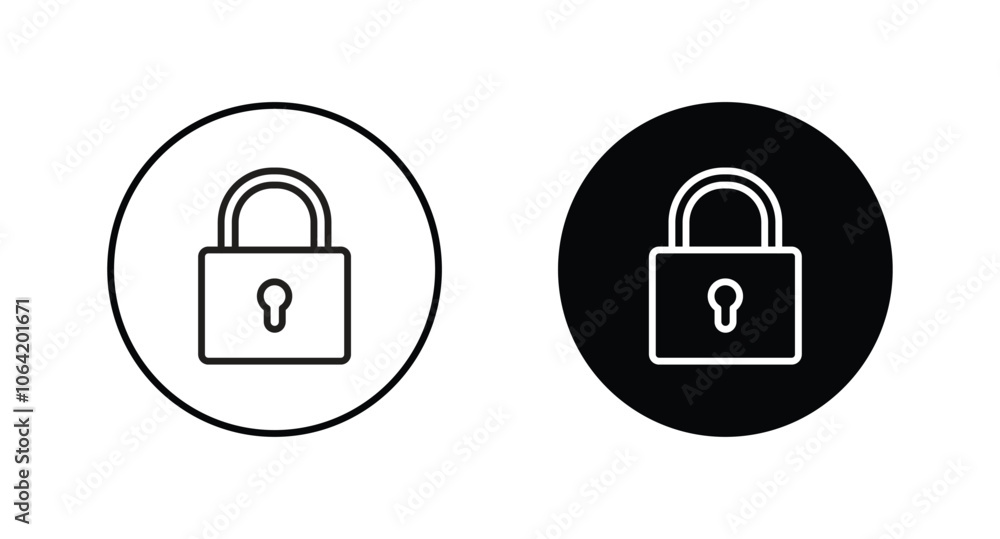 Poster lock icon set. padlock icon symbol vector