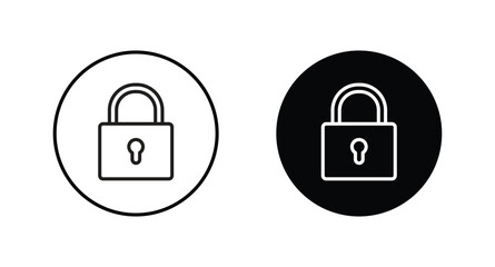 Lock icon set. Padlock icon symbol vector