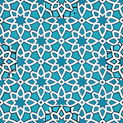 islamic pattern background on white background