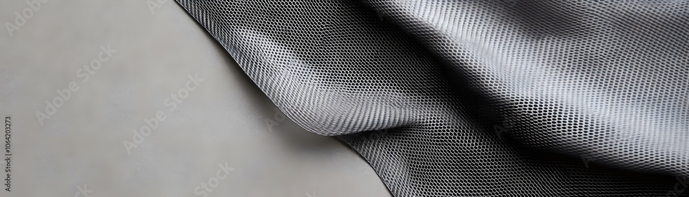 Poster gray and black textured fabric with grid pattern