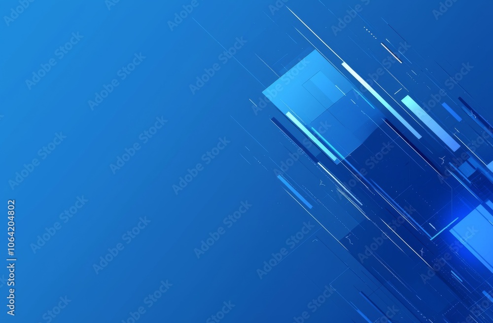 Poster abstract background vector design with a blue gradient and geometric shapes, perfect for modern busi