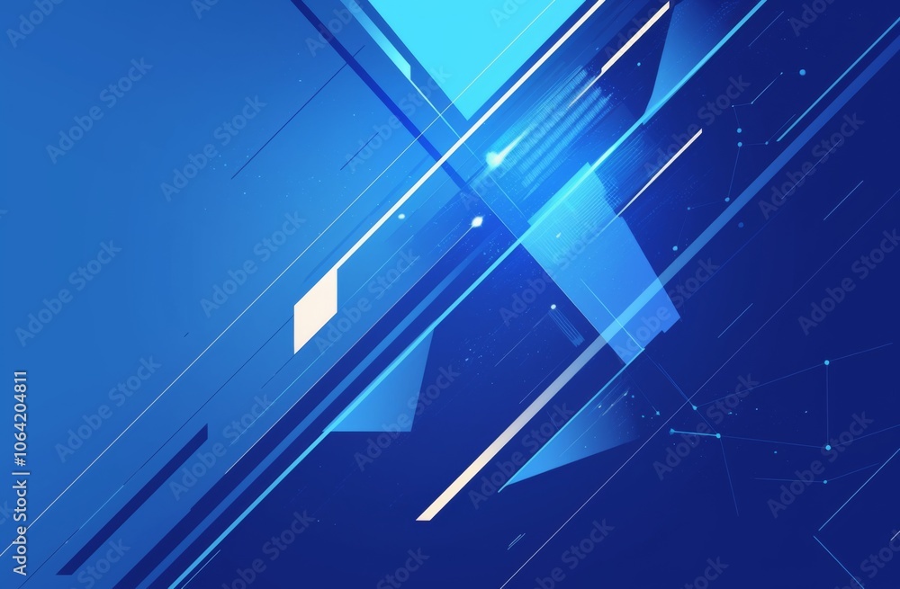 Poster abstract background vector design with a blue gradient and geometric shapes, perfect for modern busi