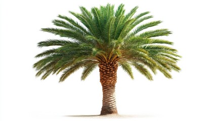 Palm tree on the white background