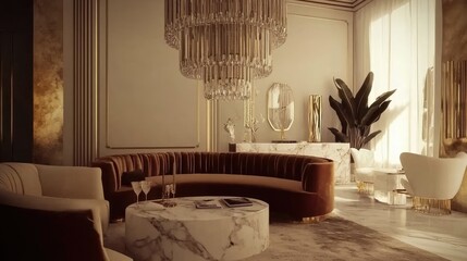 Elegant Modern Living Room with Luxurious Decor