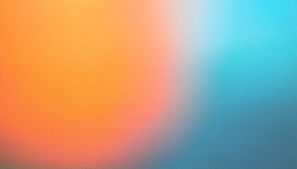 Vibrant orange to teal gradient, textured.