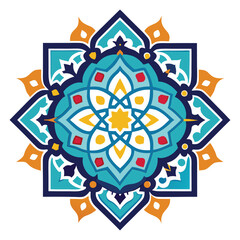 islamic pattern background on white background
