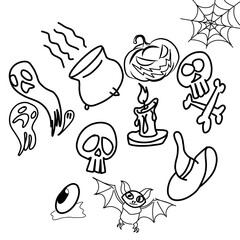 Fototapeta premium set of hand drawn illustrations
