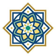 Fototapeta premium islamic pattern background on white background