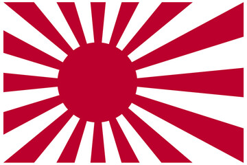 Red sunlight flags, Japan flag, rising sun