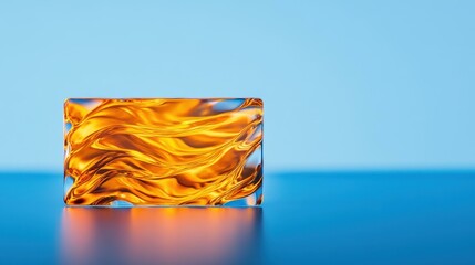 A stunning visual of fire and ice intertwined, showcasing the extreme contrast of heat and cold in a captivating way.