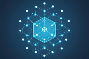 Innovative Hexagonal Network Design with Lines and Dots in Medical Technology