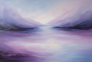 Fototapeta premium Abstract gradient light blue and purple background with paint strokes, nature landscape concept, cloudy texture template, empty space, wallpaper