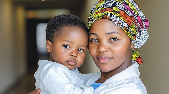 The doctors face radiates kindness and professionalism as she comforts the young patient, her reassuring presence helping to create a sense of trust and partnership between them.