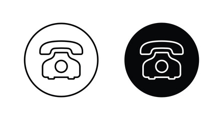 Phone icon set. Telephone symbol
