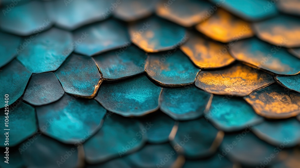 Poster mesmerizing abstract background featuring a captivating pattern resembling dragon scales with vibran