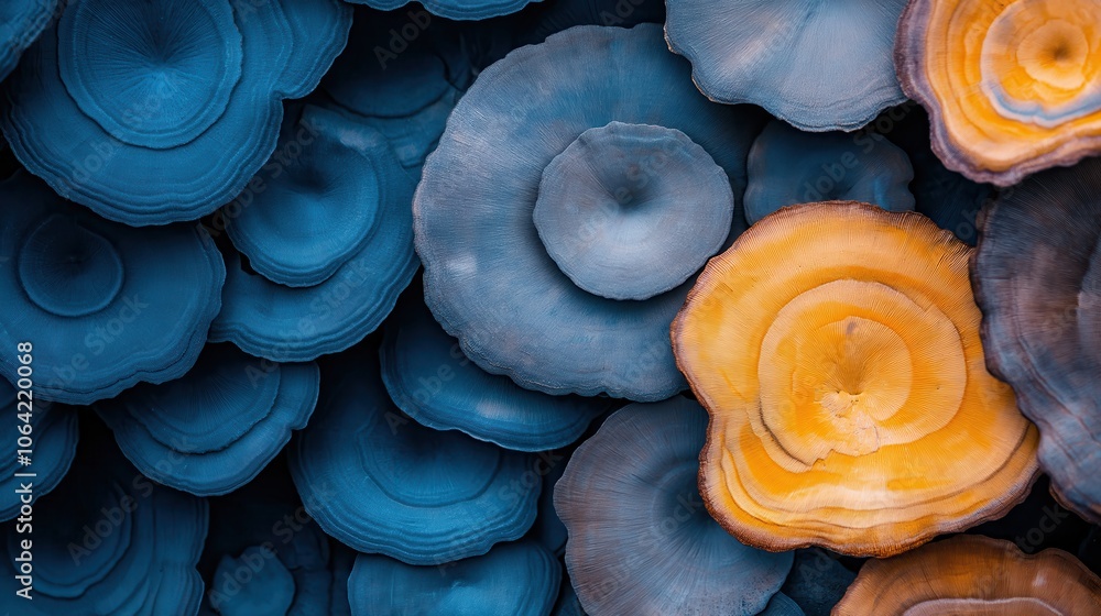 Poster mesmerizing abstract composition featuring fluid organic shapes in a dynamic interplay of vibrant bl