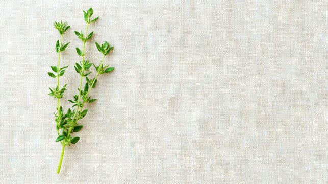  Sprig of Parsley on White Background - Name Placement