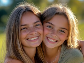 Fototapeta premium Sisters' Bond Captured in a Beautiful Photo