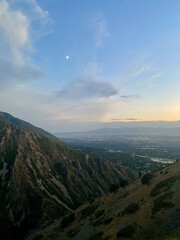 moon with mountains 