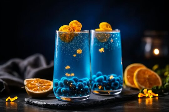 A mystical feast with sparkling fruits and glowing drinks, capturing the allure and craving for otherworldly delights