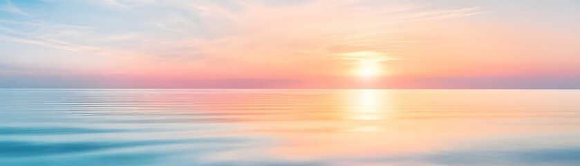 Obraz premium Serene Sunset Over Calm Ocean Waters