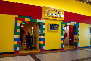 Obraz premium A Legoland Discovery Centre store at Vaughan Mills mall. Legoland Discovery Centre is an indoor family attraction chain. Vaughan, Canada - November 2, 2024.