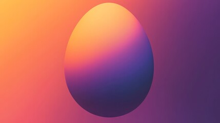 Abstract Egg with Gradient Colors