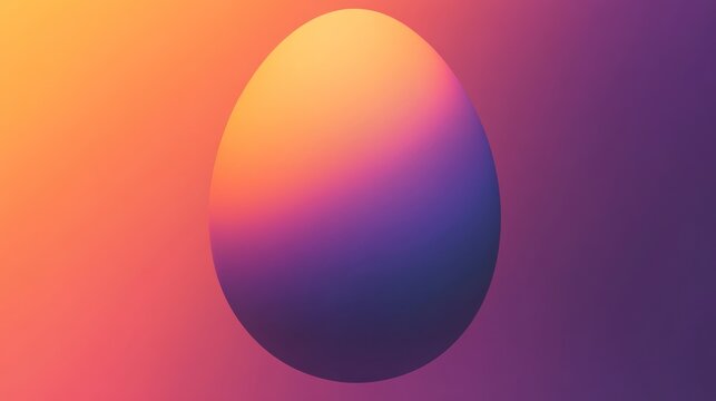 Abstract Egg with Gradient Colors