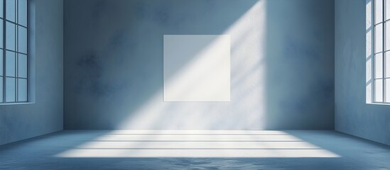 Fototapeta premium Minimalist Empty Room with Clean White Walls and Bright Lighting Perfect for Text Overlay