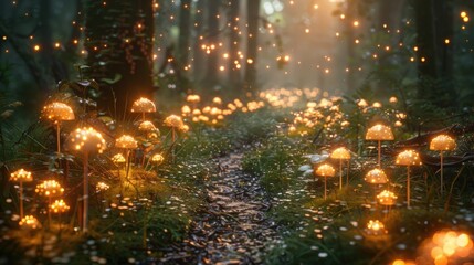 Naklejka premium Magical Forest Path
