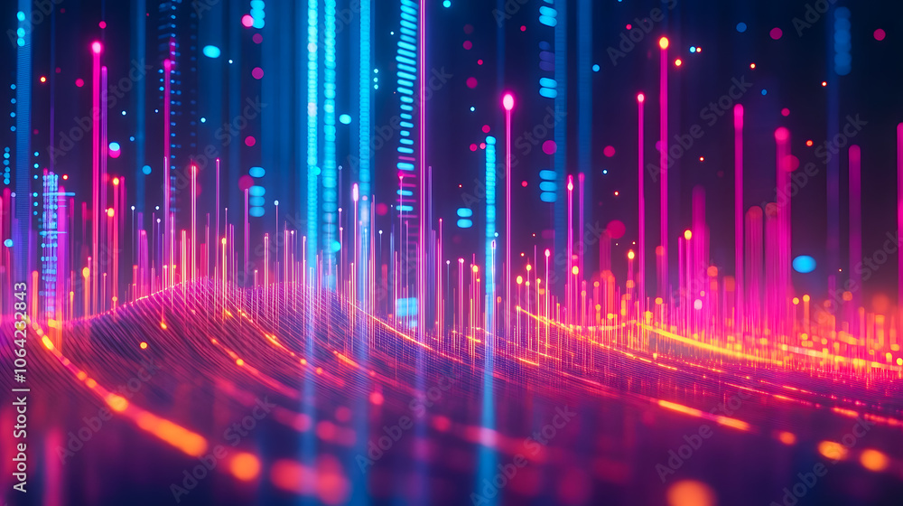 Poster colorful abstract data visualization background