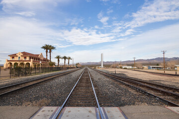Naklejka premium Kelso depot, historic old train depot at Mojave National Preserve, California