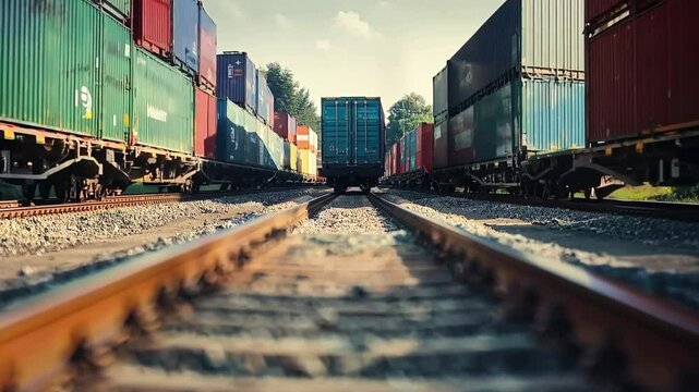 Freight Train with Containers