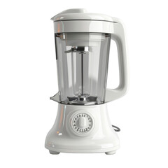 Modern White Blender with Timer and Glass Jar for Smoothies  Shakes  and Cocktails  on transparent background