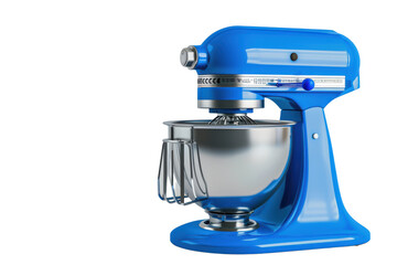 Blue Stand Mixer Kitchen Appliance for Baking and Cooking  on transparent background