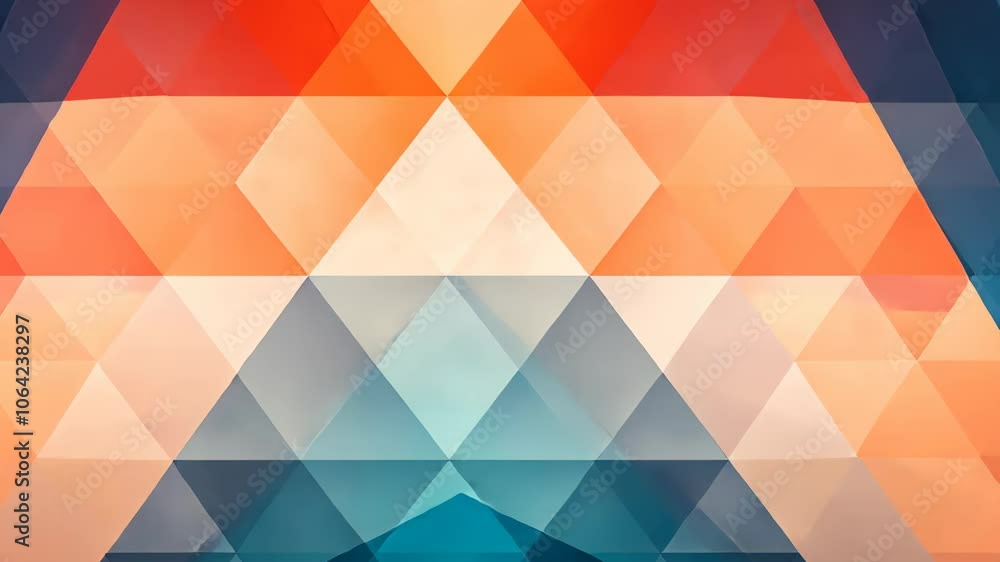 Poster geometric abstract background with gradient triangles in pastel colors for modern design and creativ