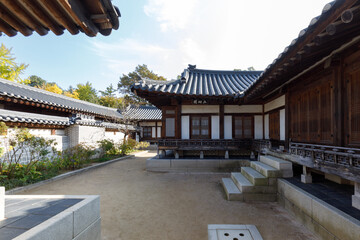 Traditional Architecture in Gyeongbokgung Palace. Seoul, Korea