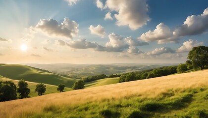 Fototapeta premium landscape with mountains and sky