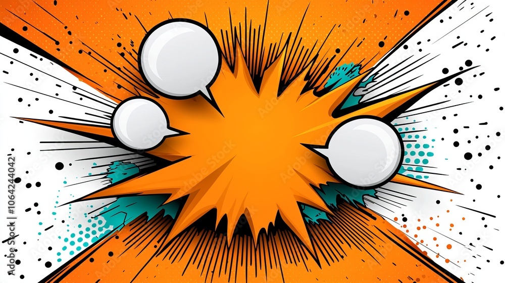 Poster create stunning comic book style graphics using bold colors and dynamic shapes to capture attention