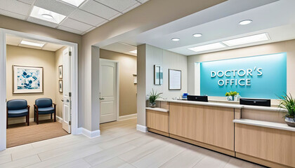 Explore the tranquil environment of a modern doctor's office for patient comfort and care