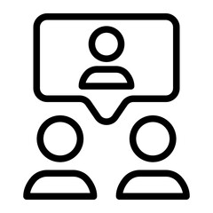 Virtual Event Line Icon