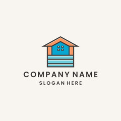 Abstract real estate home logo icon vector design. Rent, sale of real estate vector logo