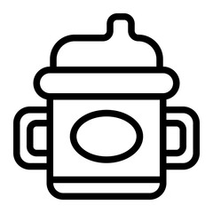 Obraz premium Baby Bottle Line Icon