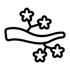 Branch Sakura Line Icon